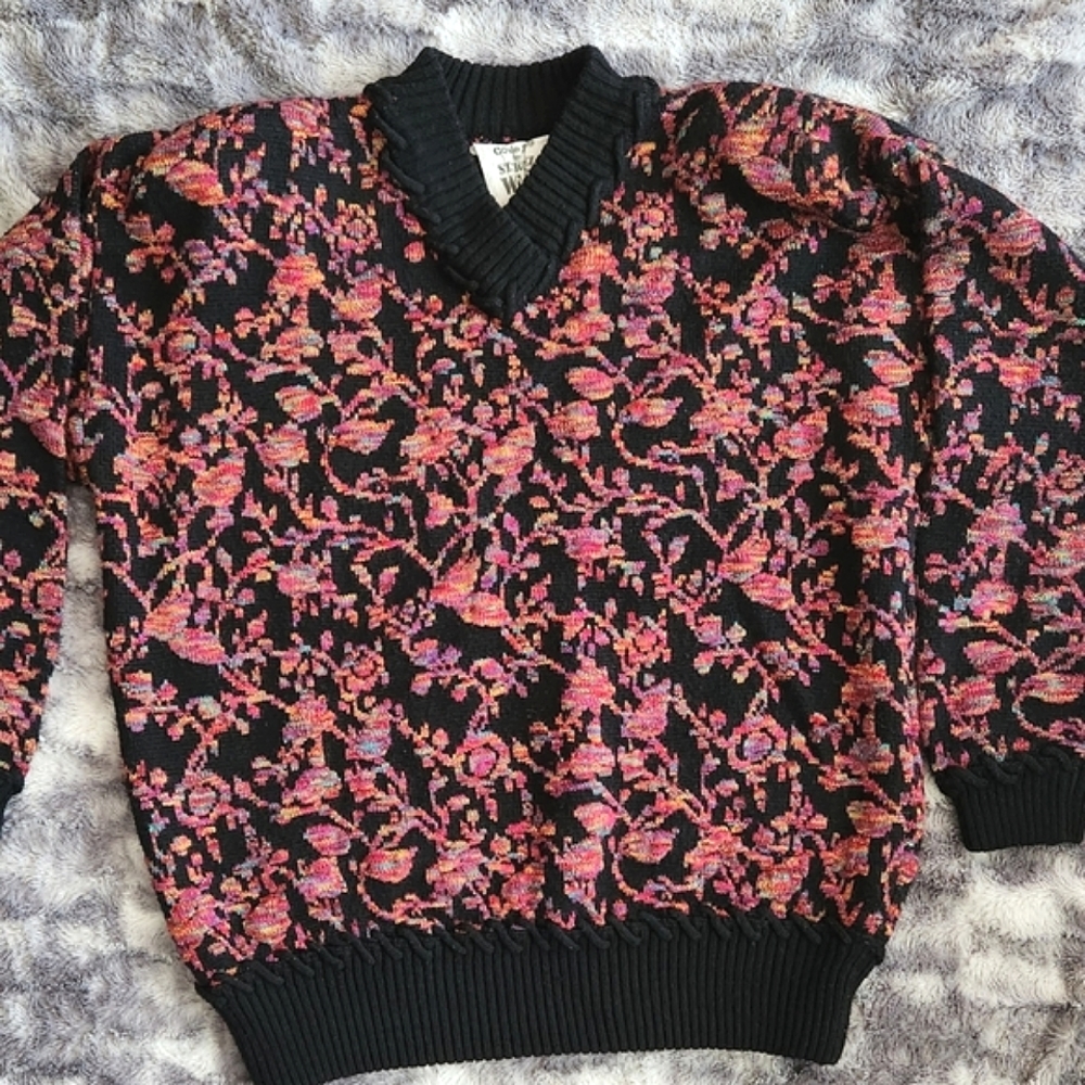 80's Vintage Carole Little St.Tropez Wear Sweater Size Large